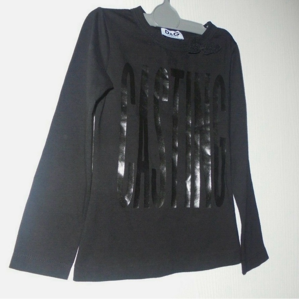 D&G Kids Black 'Casting' Long Sleeve Tee